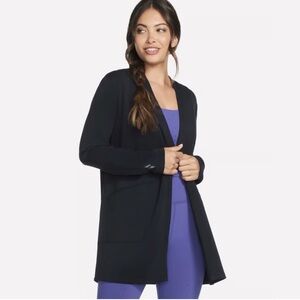 Skechers Women's Black Open Front Blazer